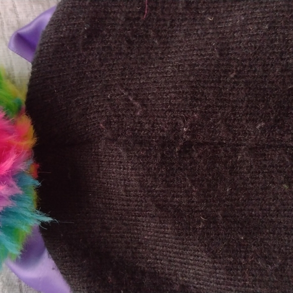 JoJo Siwa Beanie Hat with Bow and Rainbow Fur Ball - Picture 5 of 5